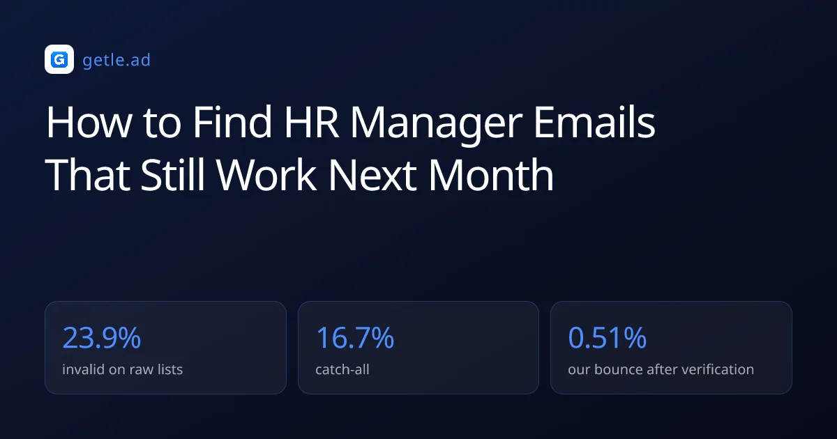 How to Find HR Manager Emails That Still Work Next Month