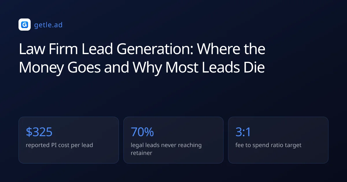 Law Firm Lead Generation: Where the Money Goes and Why Most Leads Die