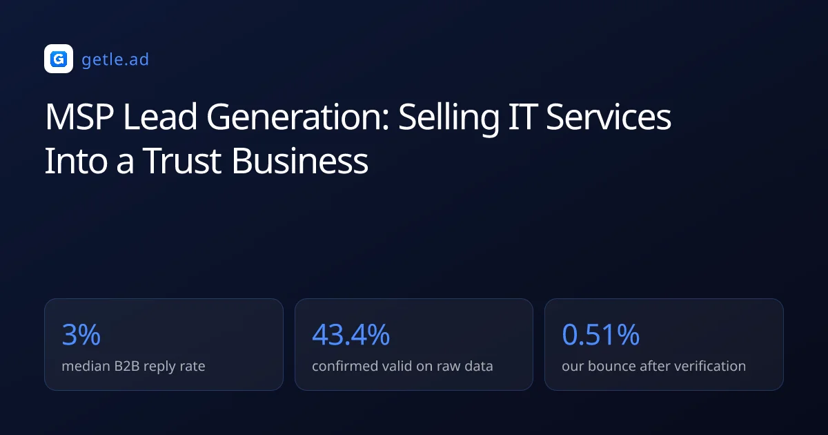 MSP Lead Generation: Selling IT Services Into a Trust Business